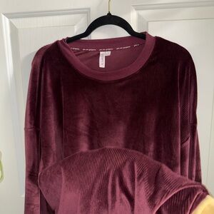 Burgundy Velvet 2 piece Set